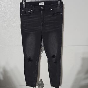 Pistola Charcoal Distressed Ankle Jeans